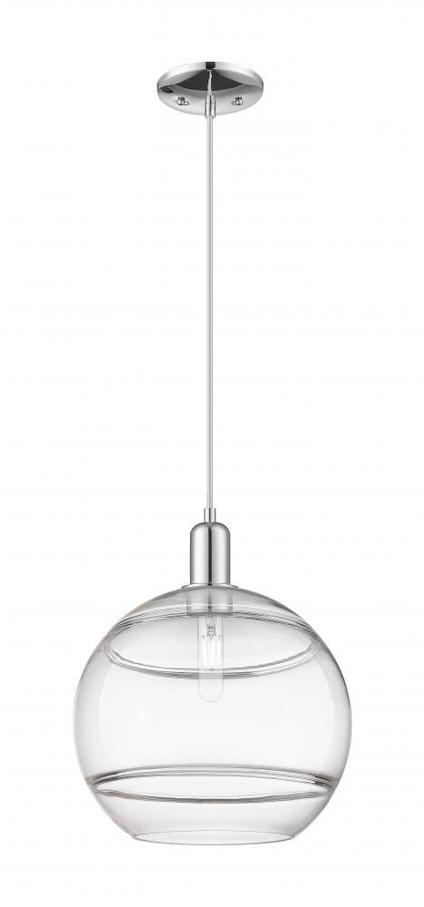 Rochester - 1 Light - 12 inch - Polished Chrome - Cord hung - Mini Pendant