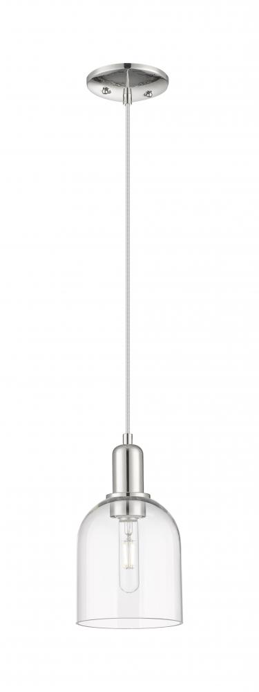 Bella - 1 Light - 6 inch - Polished Nickel - Cord hung - Mini Pendant