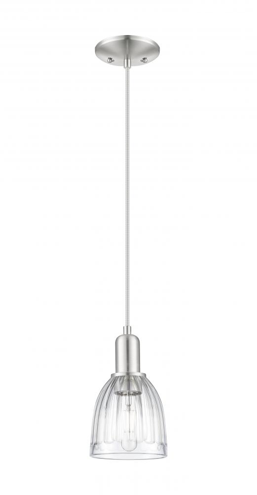 Brookfield - 1 Light - 6 inch - Brushed Satin Nickel - Cord hung - Mini Pendant