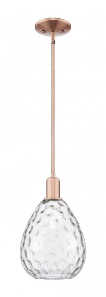 Waverly - 1 Light - 8 inch - Antique Copper - Stem hung - Mini Pendant
