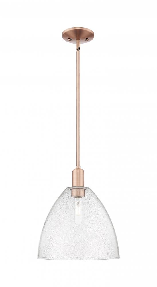 Bristol - 1 Light - 12 inch - Antique Copper - Stem hung - Mini Pendant