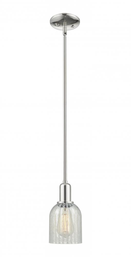 Caledonia - 1 Light - 5 inch - Polished Nickel - Stem hung - Mini Pendant