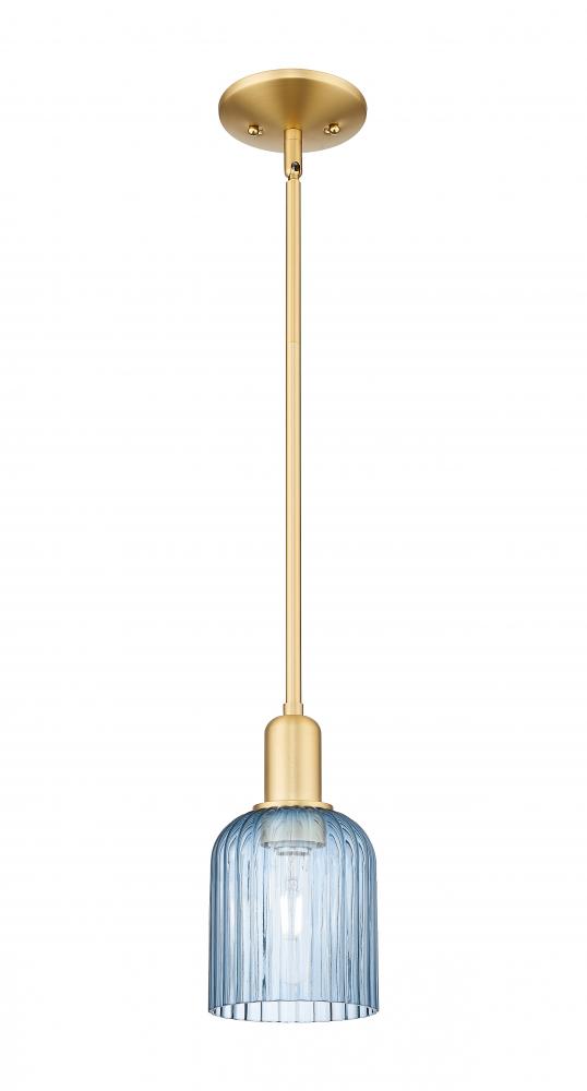 Bridal Veil - 1 Light - 6 inch - Satin Gold - Mini Pendant