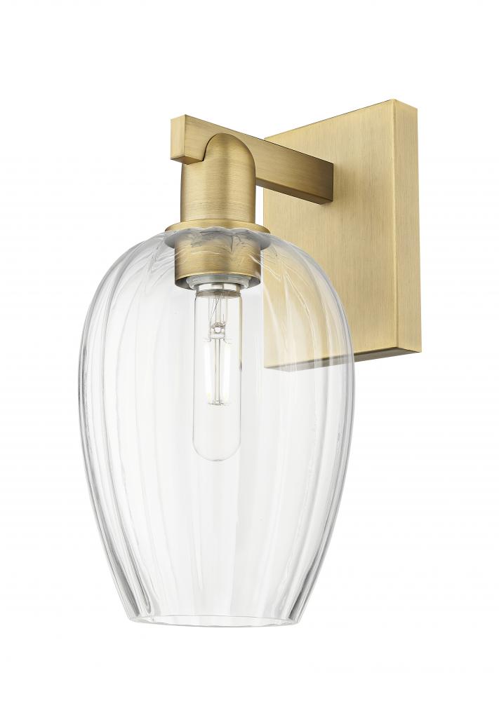 Preston Flute - 1 Light - 6 inch - Brushed Brass - Sconce