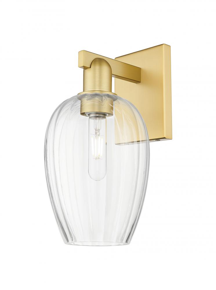 Preston Flute - 1 Light - 6 inch - Satin Gold - Sconce