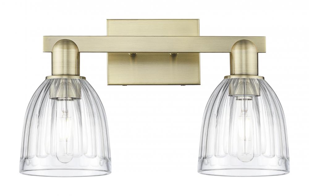 Brookfield - 2 Light - 17 inch - Antique Brass - Bath Vanity Light