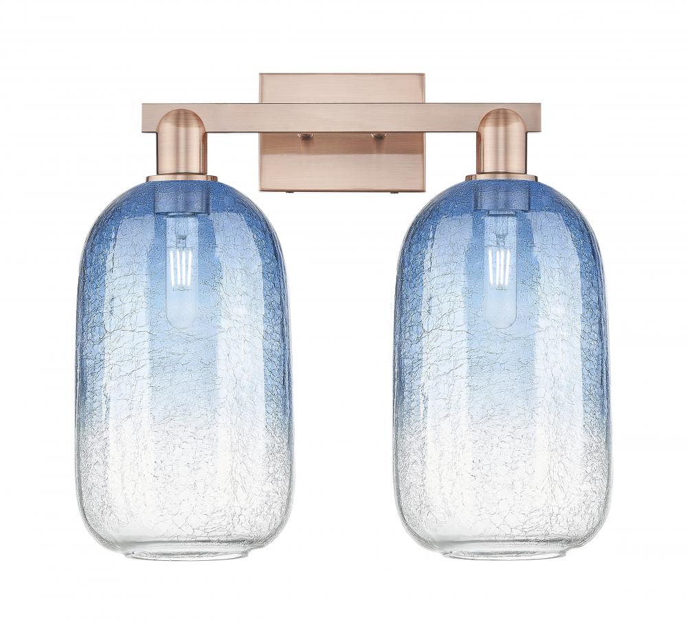 Brookhaven Cloche - 2 Light - 16 inch - Antique Copper - Bath Vanity Light