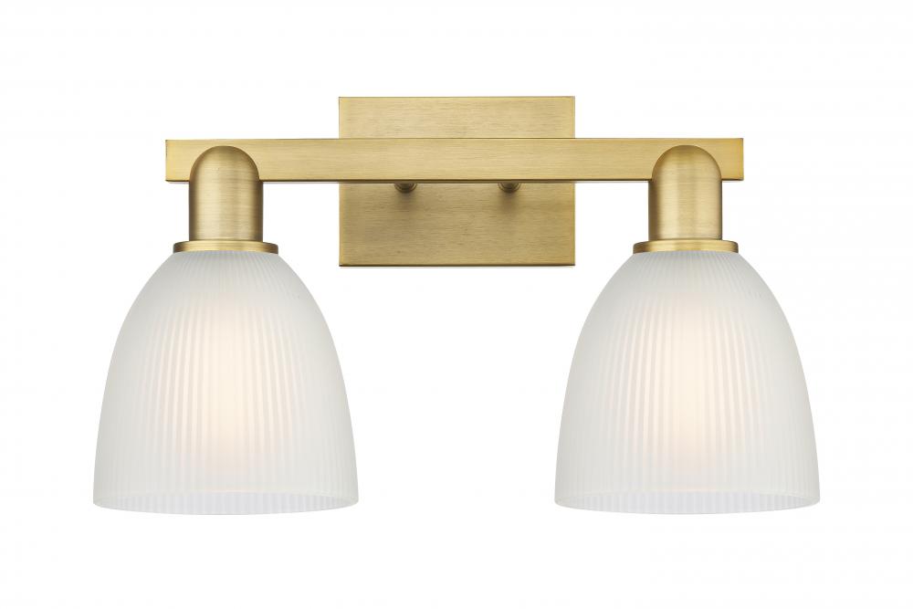 Castile - 2 Light - 17 inch - Brushed Brass - Bath Vanity Light
