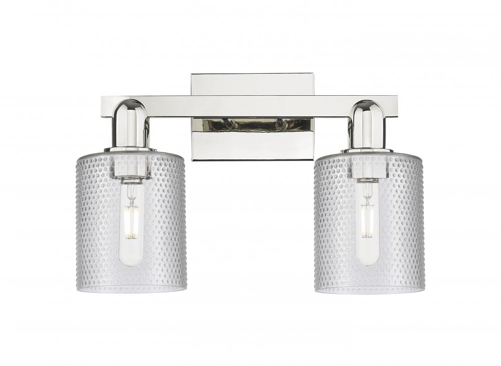 Cobbleskill - 2 Light - 16 inch - Polished Nickel - Bath Vanity Light