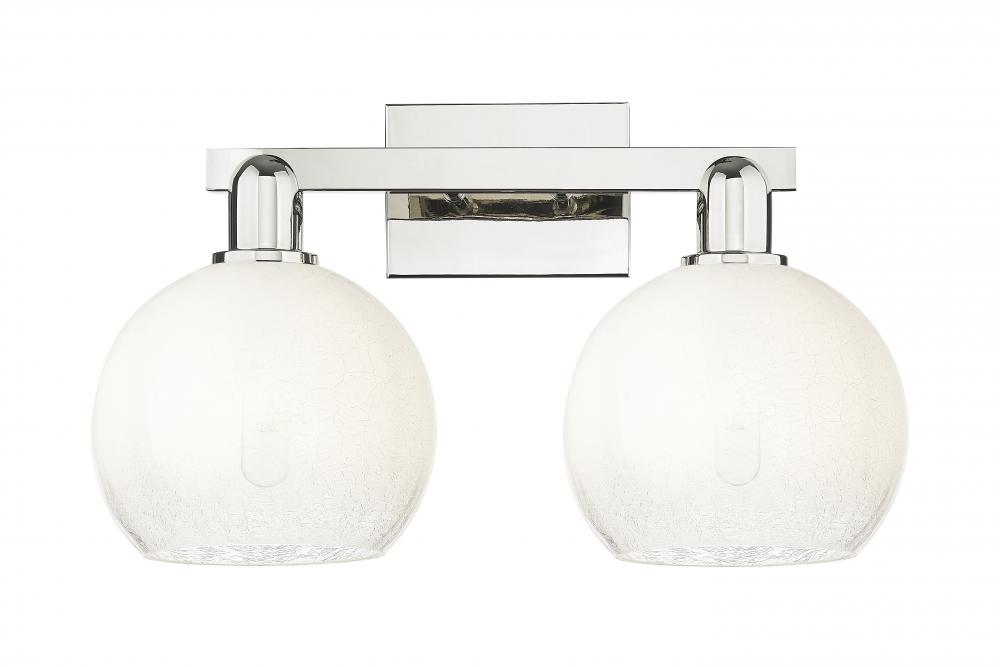 Brookhaven Globe - 2 Light - 16 inch - Polished Nickel - Bath Vanity Light