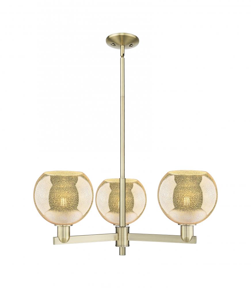 Athens - 3 Light - 30 inch - Antique Brass - Stem hung - Pendant
