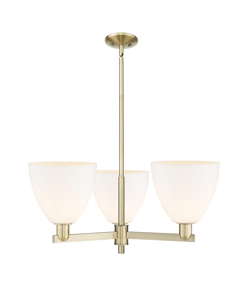 Bristol - 3 Light - 31 inch - Antique Brass - Stem hung - Pendant