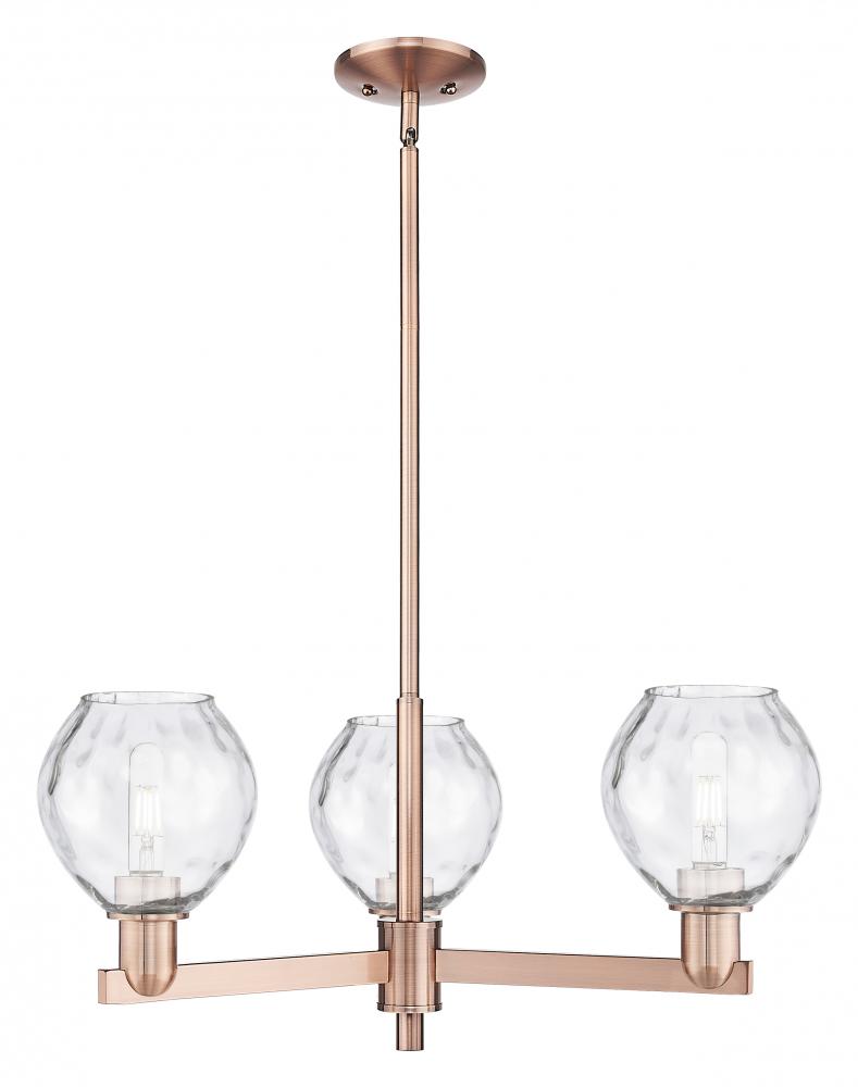 Waverly - 3 Light - 28 inch - Antique Brass - Stem hung - Pendant