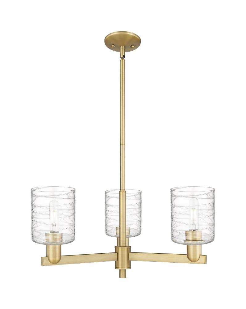 Cobbleskill - 3 Light - 27 inch - Brushed Brass - Stem hung - Pendant