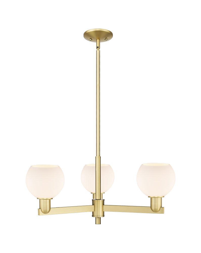 Athens - 3 Light - 28 inch - Satin Gold - Stem hung - Pendant