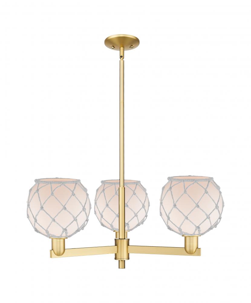 Farmhouse Rope - 3 Light - 30 inch - Satin Gold - Stem hung - Pendant