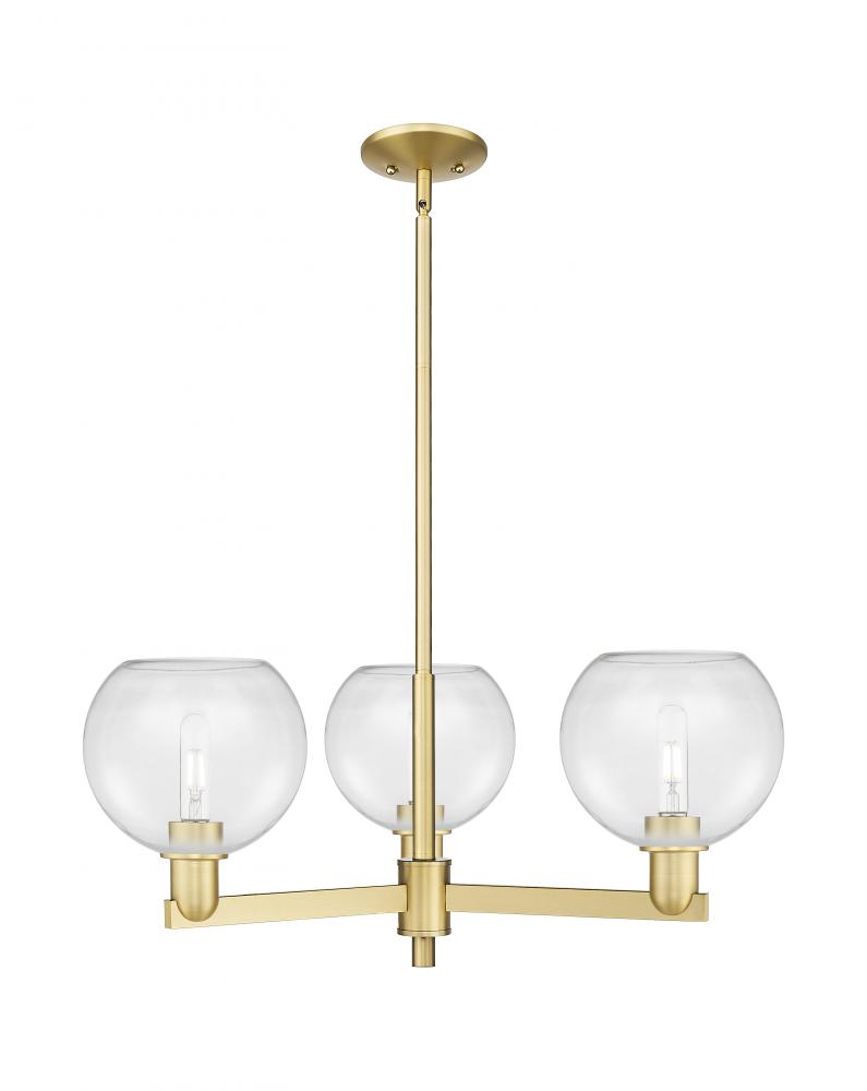 Athens - 3 Light - 30 inch - Satin Gold - Stem hung - Pendant