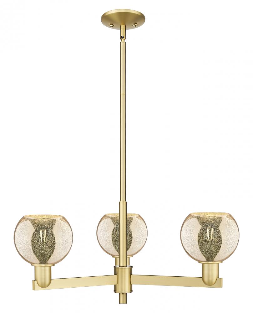 Athens - 3 Light - 28 inch - Satin Gold - Stem hung - Pendant