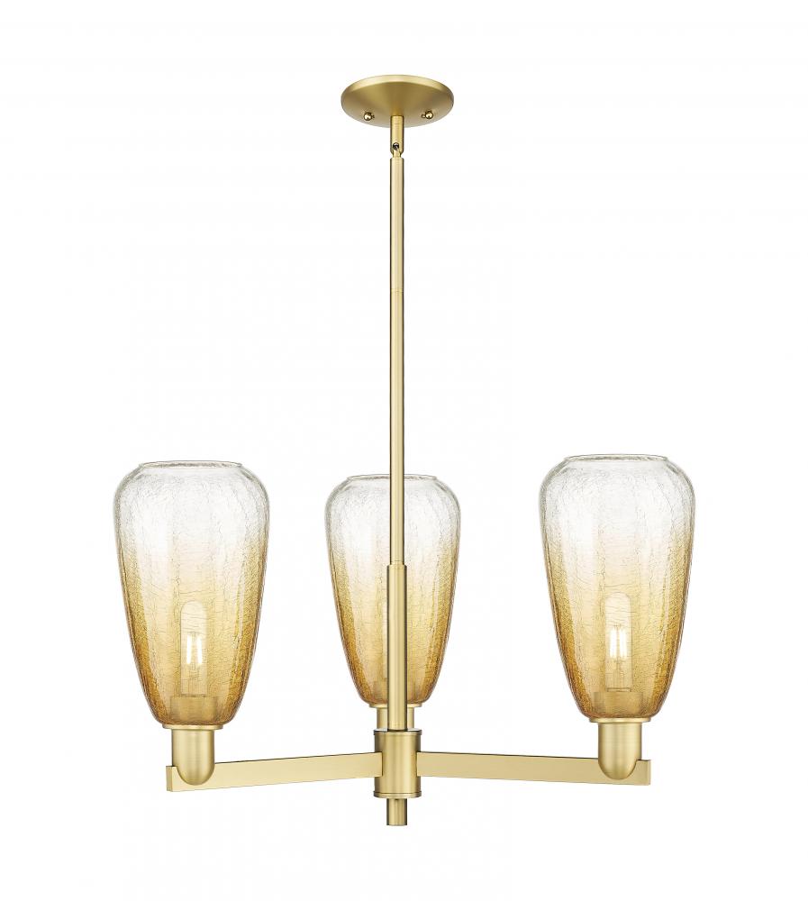 Brookhaven Almond - 3 Light - 18 inch - Satin Gold - Pendant