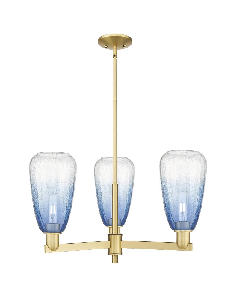 Brookhaven Almond - 3 Light - 18 inch - Satin Gold - Pendant