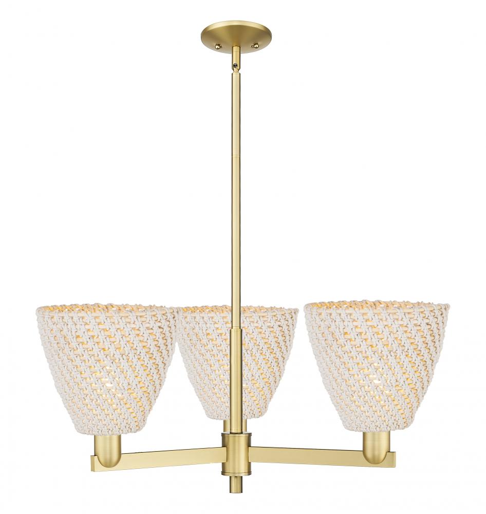 Bristol Natural - 3 Light - 31 inch - Satin Gold - Stem hung - Pendant