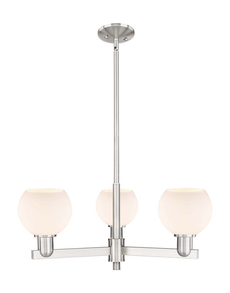 Athens - 3 Light - 28 inch - Satin Nickel - Stem hung - Pendant