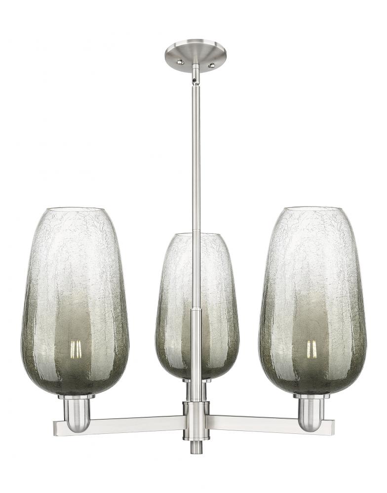 Brookhaven Flute - 3 Light - 18 inch - Satin Nickel - Pendant