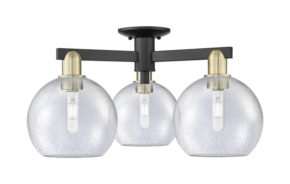 Athens - 3 Light - 26 inch - Black Antique Brass - Semi-Flush Mount