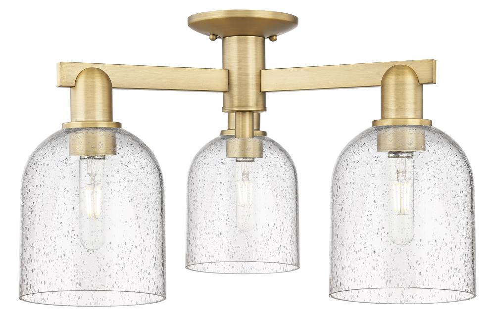 Bella - 3 Light - 23 inch - Brushed Brass - Semi-Flush Mount