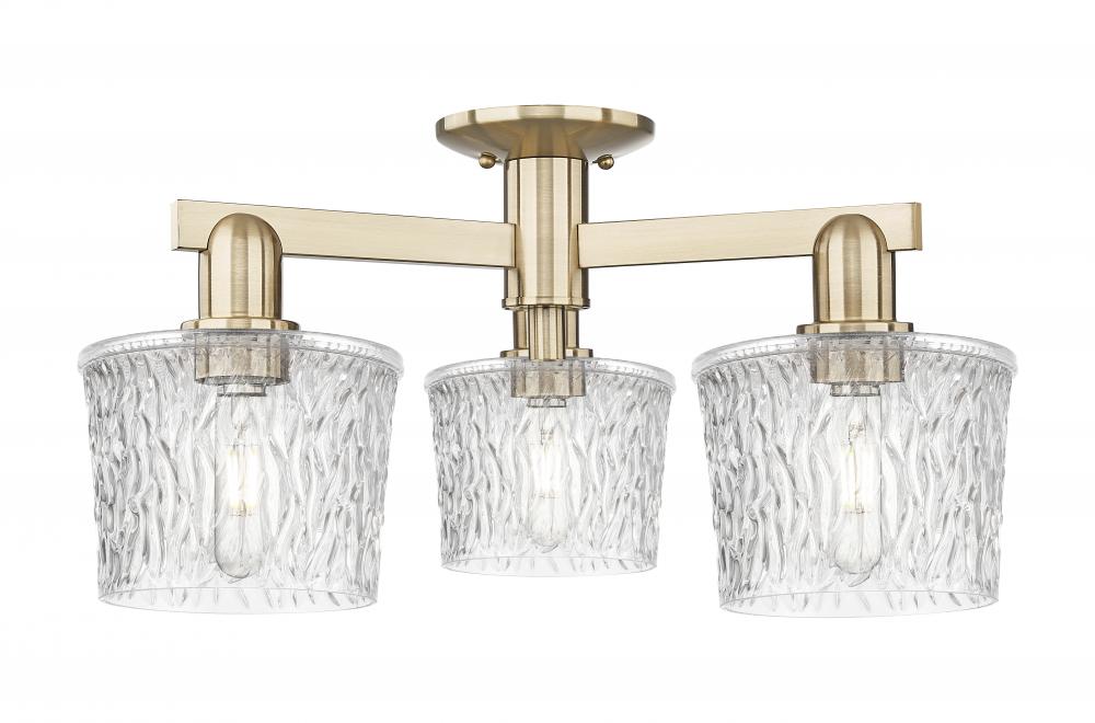Niagara - 3 Light - 24 inch - Champagne Bronze - Semi-Flush Mount