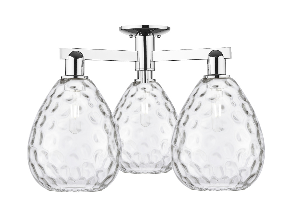 Waverly - 3 Light - 26 inch - Polished Chrome - Semi-Flush Mount