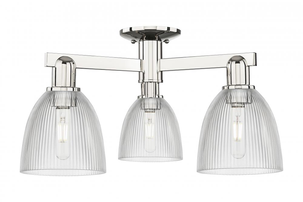 Castile - 3 Light - 24 inch - Antique Copper - Semi-Flush Mount