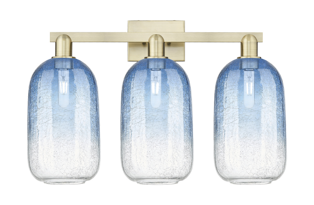 Brookhaven Cloche - 3 Light - 26 inch - Antique Brass - Bath Vanity Light