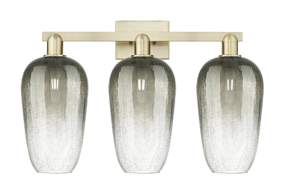 Brookhaven Flute - 3 Light - 26 inch - Antique Brass - Bath Vanity Light