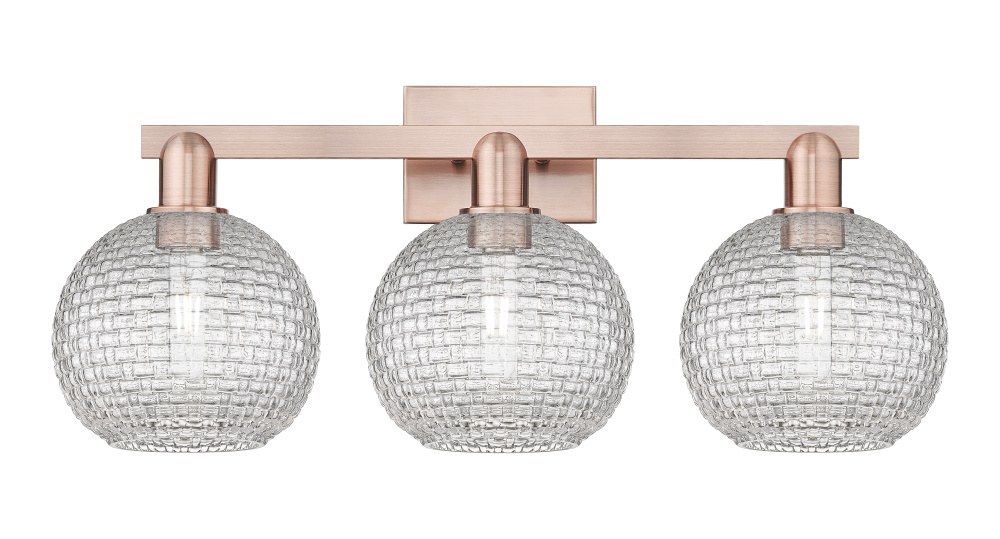 Athens - 3 Light - 27 inch - Antique Copper - Bath Vanity Light