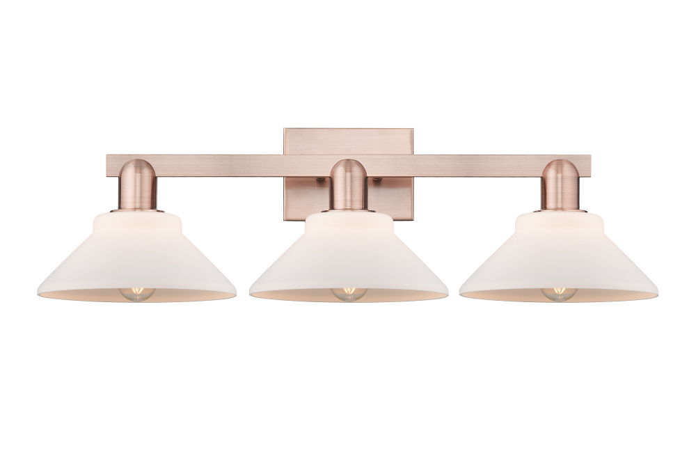 Orwell - 3 Light - 27 inch - Antique Copper - Bath Vanity Light