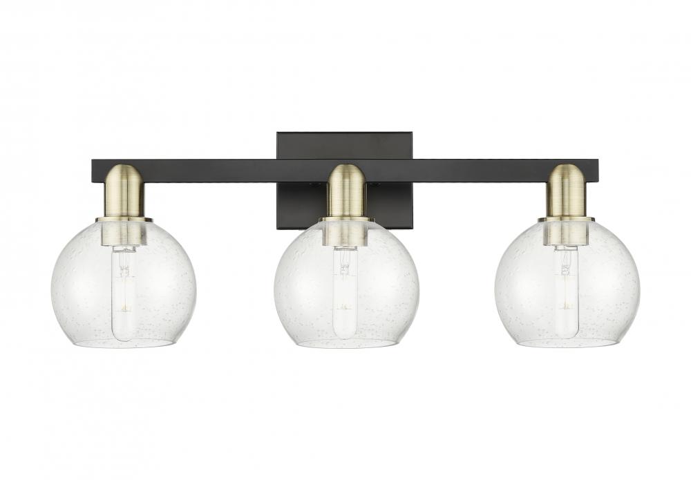 Athens - 3 Light - 25 inch - Black Antique Brass - Bath Vanity Light
