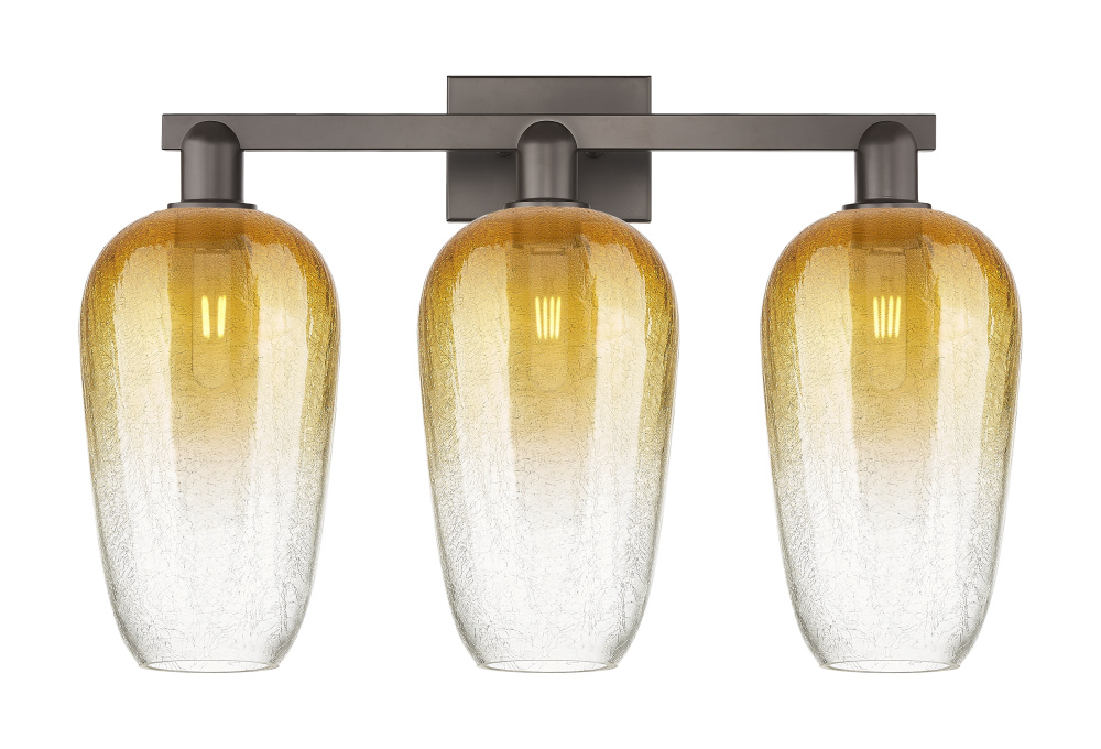 Brookhaven Flute - 3 Light - 26 inch - Oil Rubbed Bronze - Bath Vanity Light