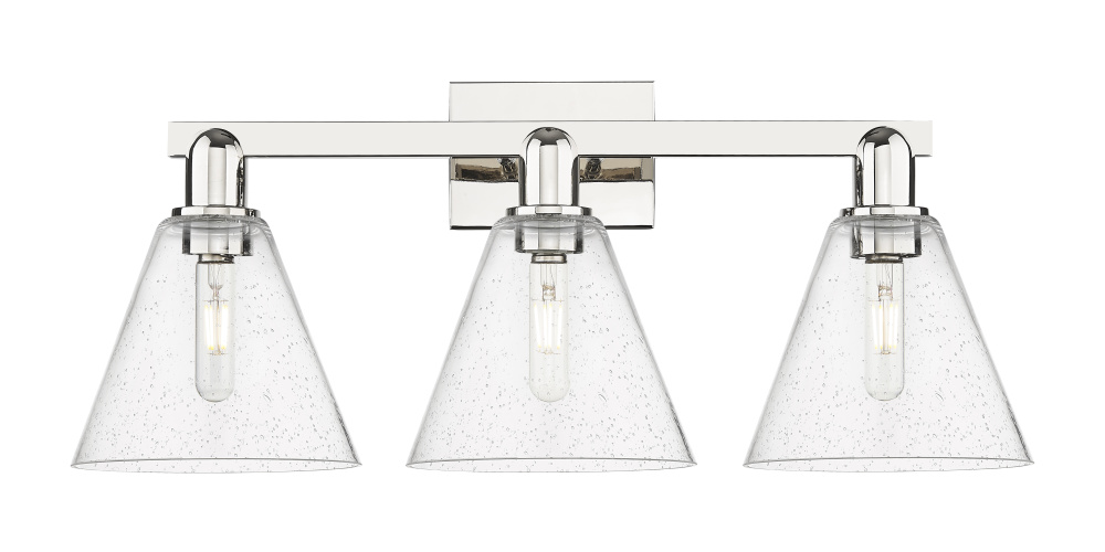 Berkshire - 3 Light - 26 inch - Polished Nickel - Bath Vanity Light