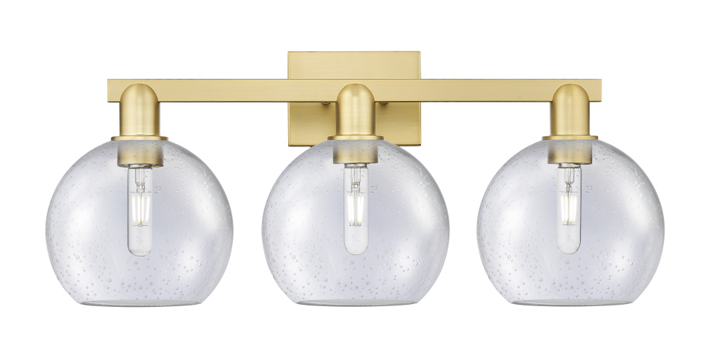 Athens - 3 Light - 27 inch - Satin Gold - Bath Vanity Light