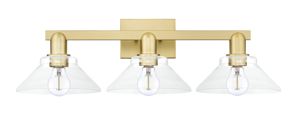 Orwell - 3 Light - 27 inch - Satin Gold - Bath Vanity Light