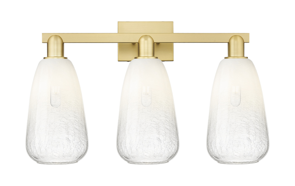 Brookhaven Almond - 3 Light - 26 inch - Satin Gold - Bath Vanity Light