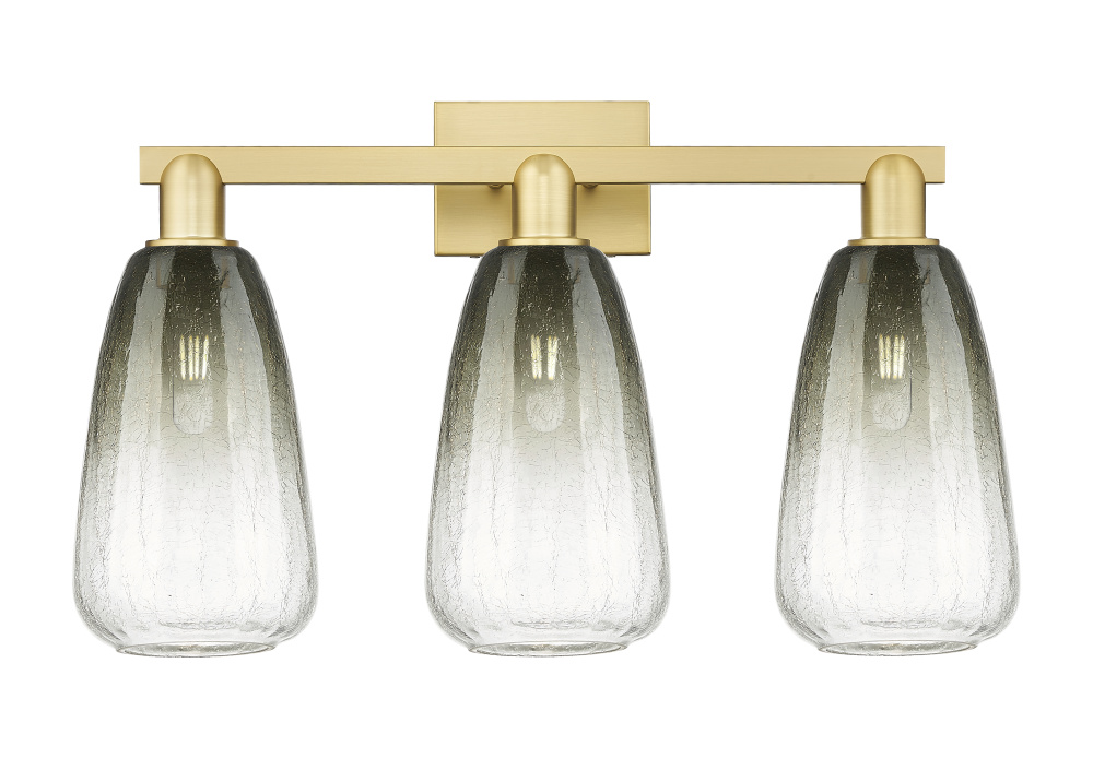 Brookhaven Almond - 3 Light - 26 inch - Satin Gold - Bath Vanity Light