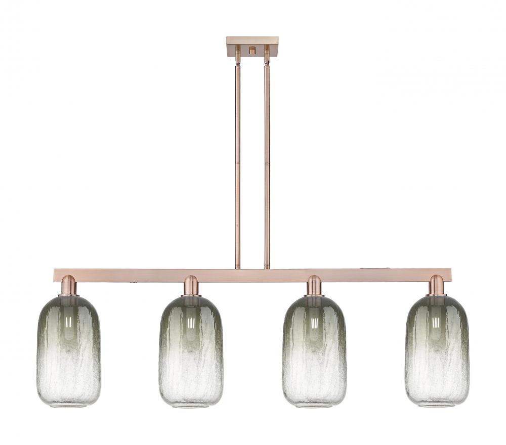 Brookhaven Cloche - 4 Light - 48 inch - Antique Copper - Stem hung - Island Light