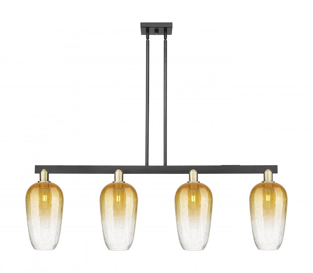 Brookhaven Flute - 4 Light - 48 inch - Black Antique Brass - Cord hung - Island Light