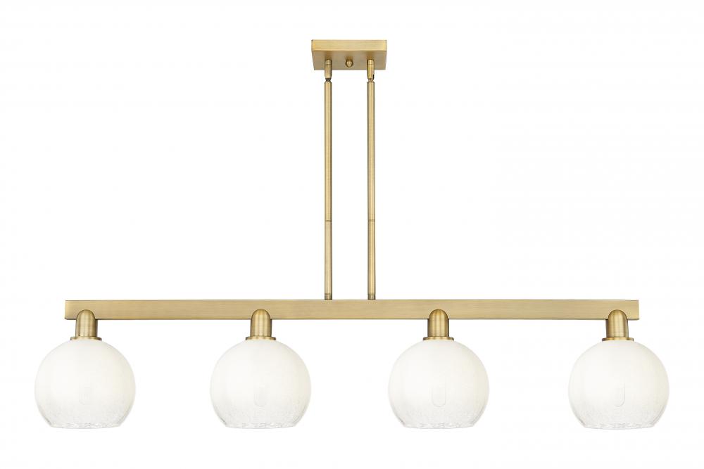 Brookhaven Globe - 4 Light - 48 inch - Brushed Brass - Stem hung - Island Light