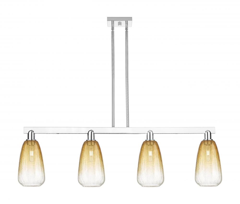Brookhaven Almond - 4 Light - 48 inch - Polished Chrome - Stem hung - Island Light