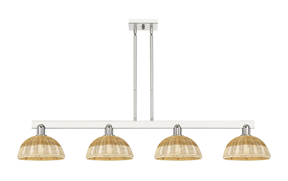 Bristol Natural II - 4 Light - 52 inch - Polished Nickel - Stem hung - Island Light