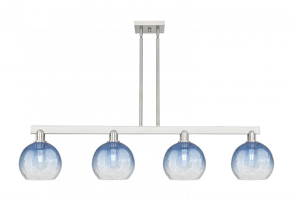 Brookhaven Globe - 4 Light - 48 inch - Brushed Satin Nickel - Stem hung - Island Light