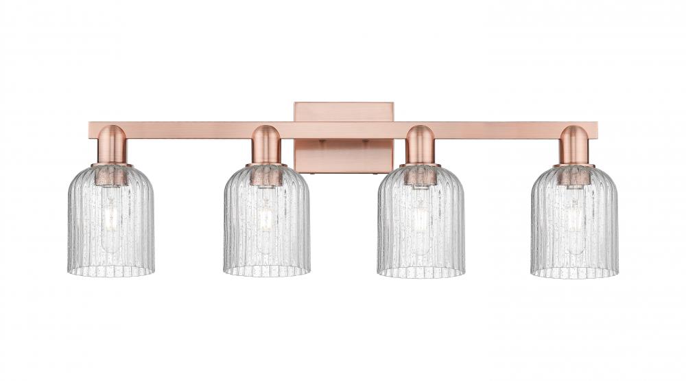 Bridal Veil - 4 Light - 36 inch - Antique Copper - Bath Vanity Light